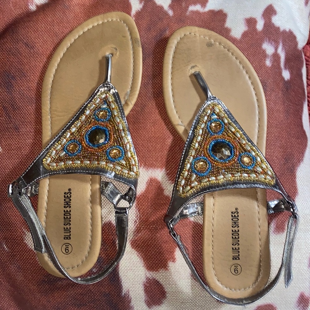 Blue Suede Shoes sandals